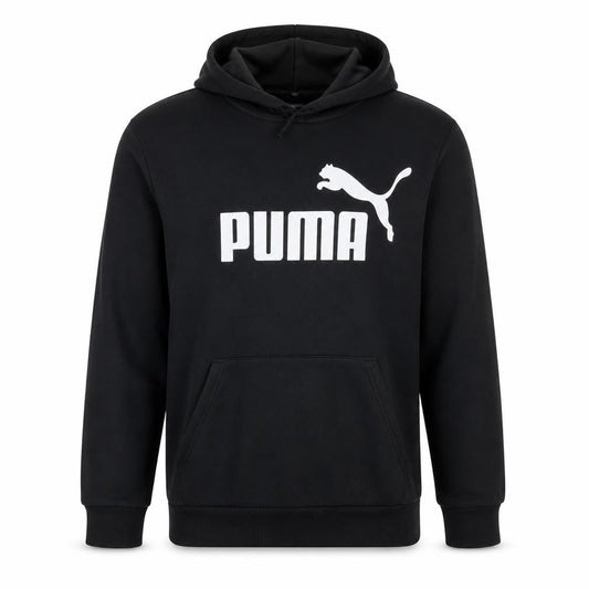 Puma Men's Black XL Pullover Hoodie with Logo Front