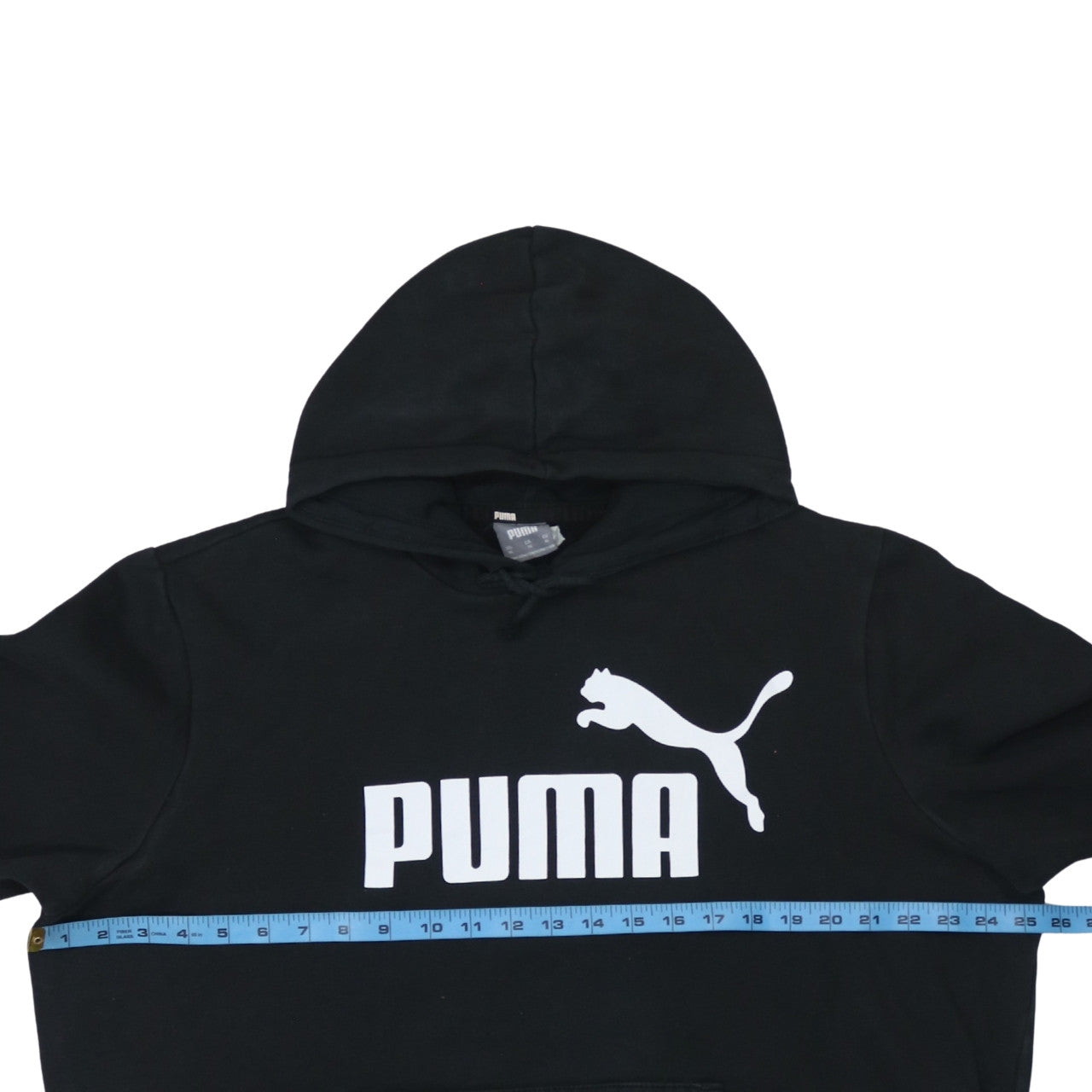 Puma Men's Black XL Pullover Hoodie with Logo Front
