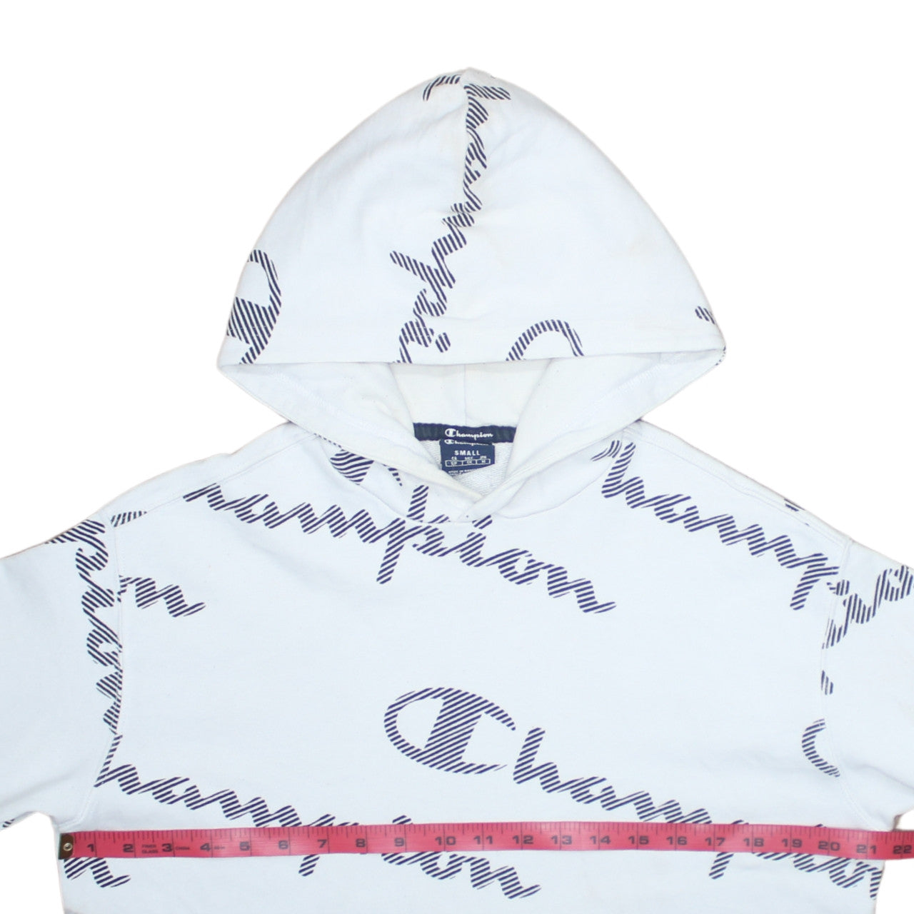 Champion Men’s White Small Pullover Logo Hoodie