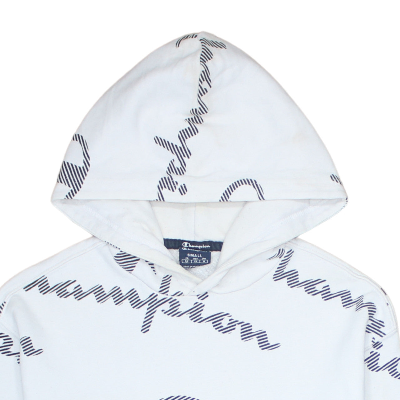 Champion Men’s White Small Pullover Logo Hoodie