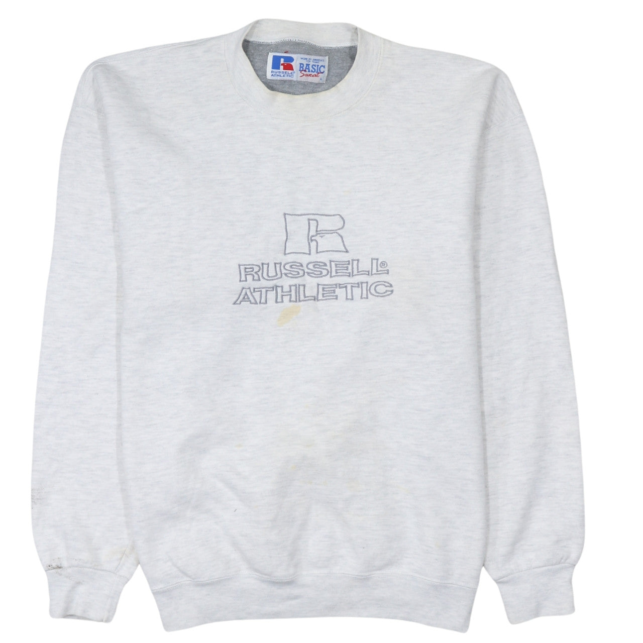 Russell Athletic Men's Grey Logo Pullover Sweatshirt Size L
