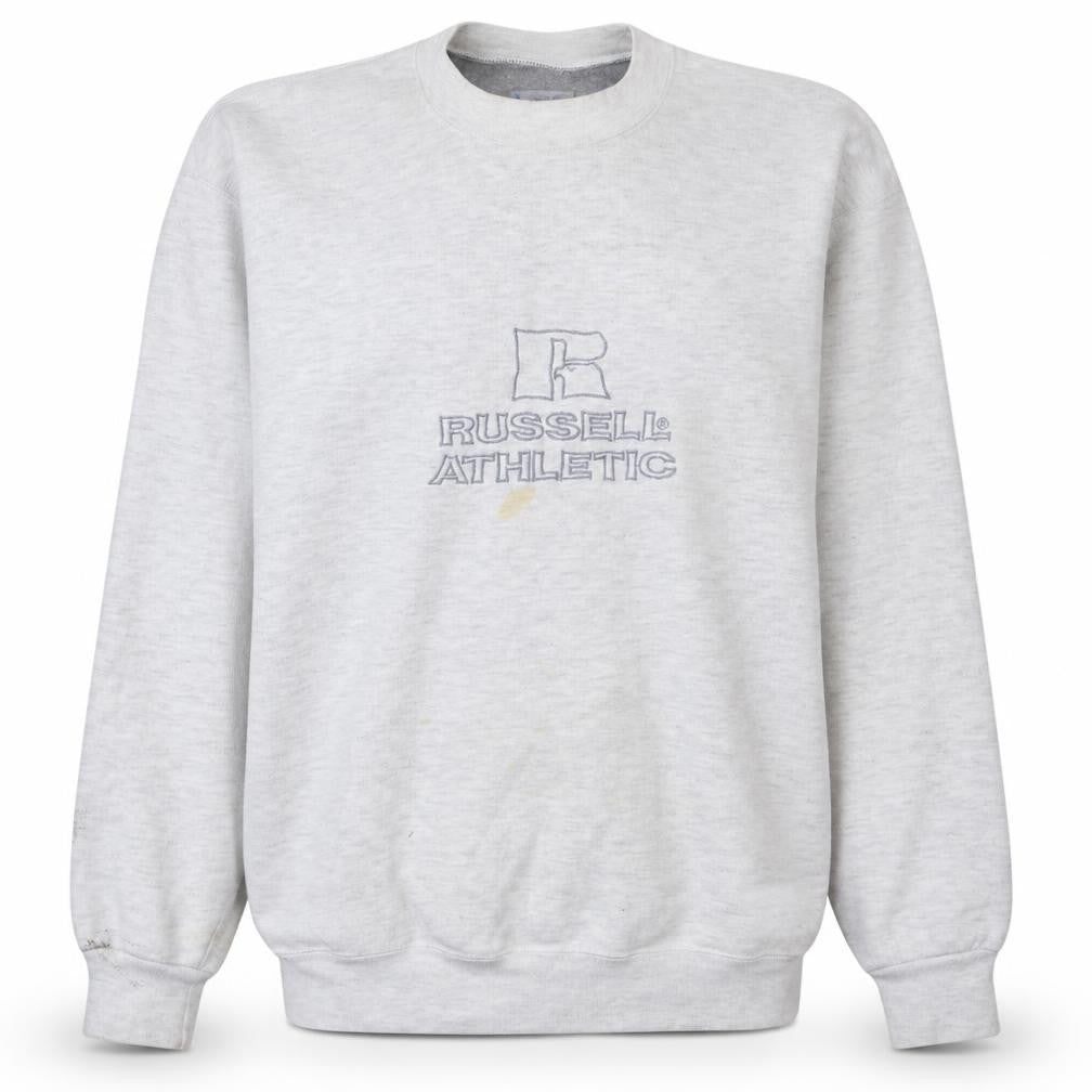 Russell Athletic Men's Grey Logo Pullover Sweatshirt Size L