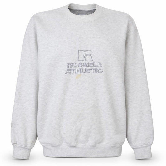 Russell Athletic Men's Grey Logo Pullover Sweatshirt Size L