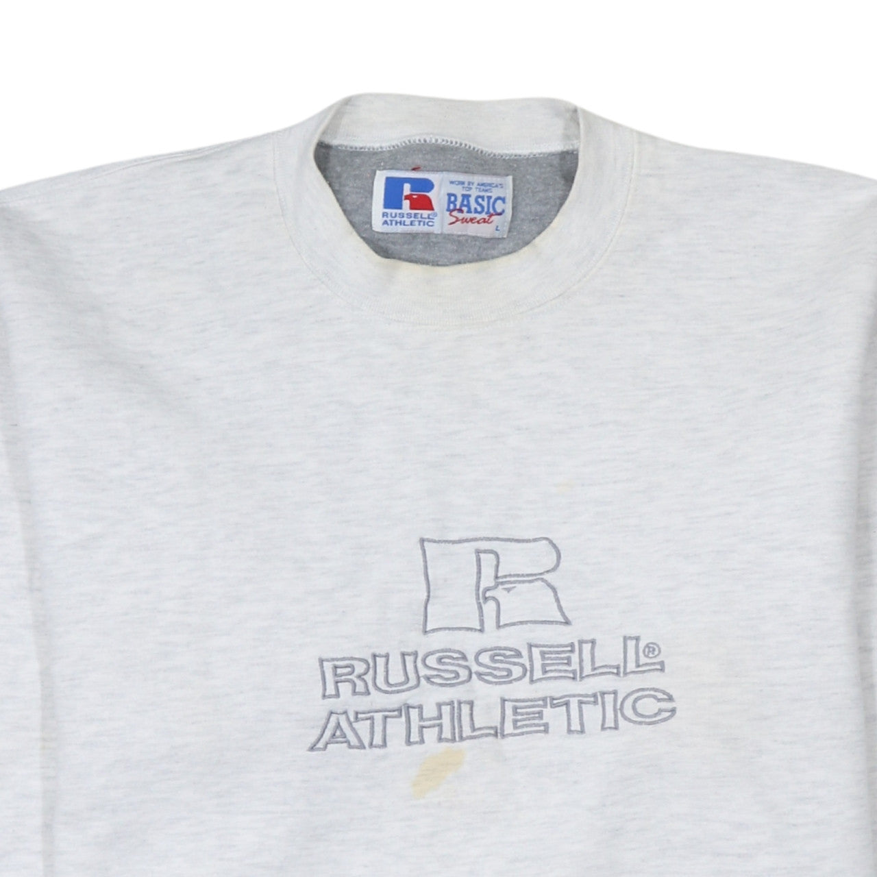 Russell Athletic Men's Grey Logo Pullover Sweatshirt Size L
