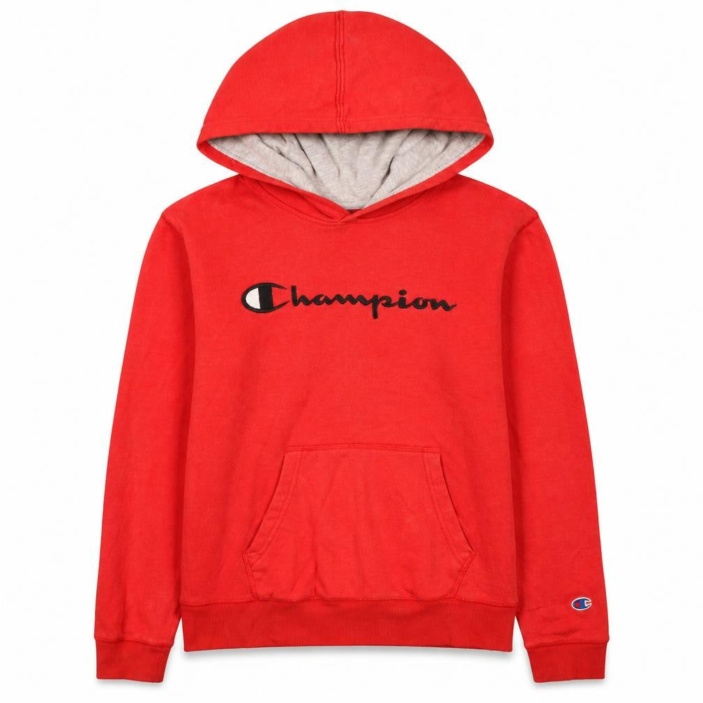 Champion Girls Red XL Pullover Hoodie with Logo Print
