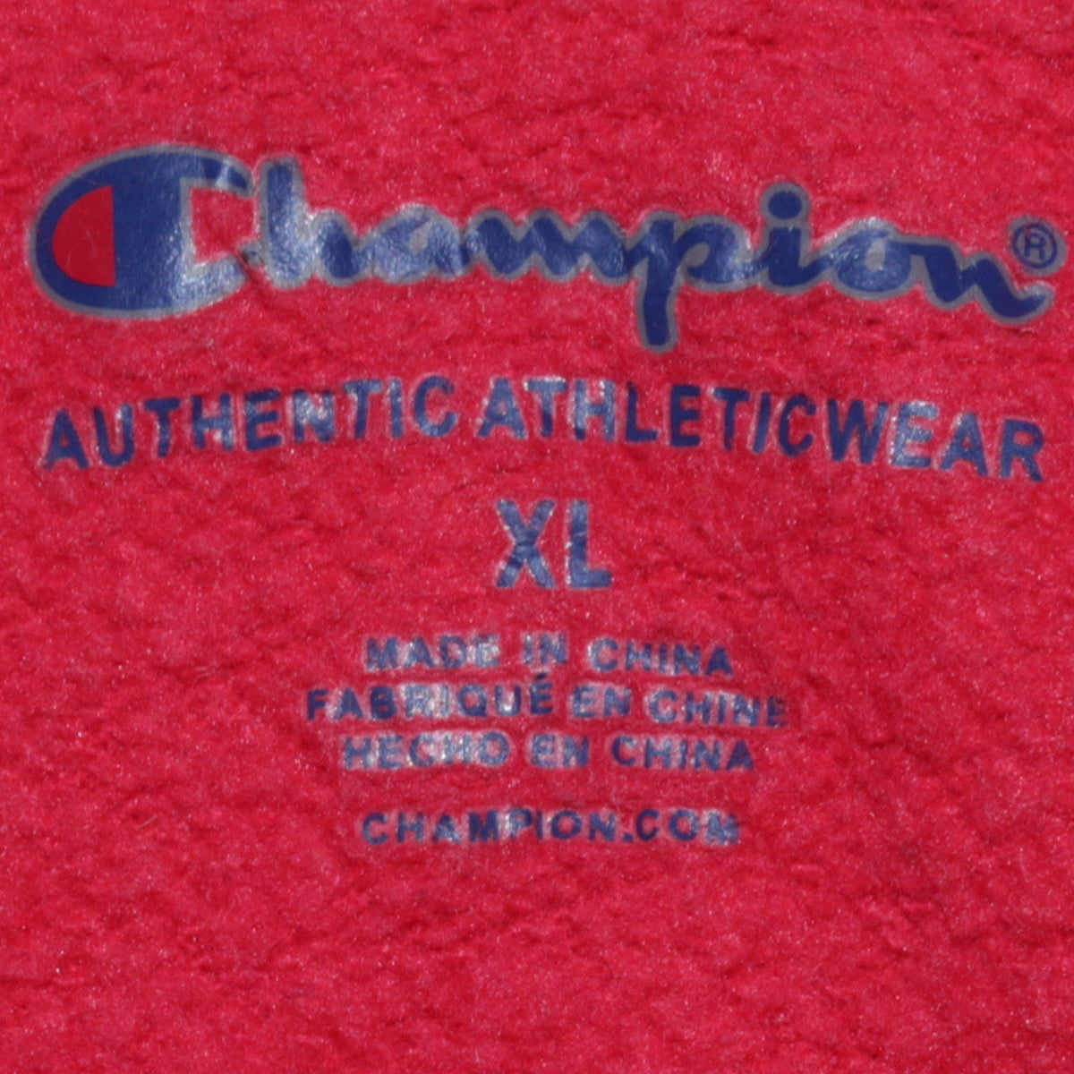 Champion Girls Red XL Pullover Hoodie with Logo Print