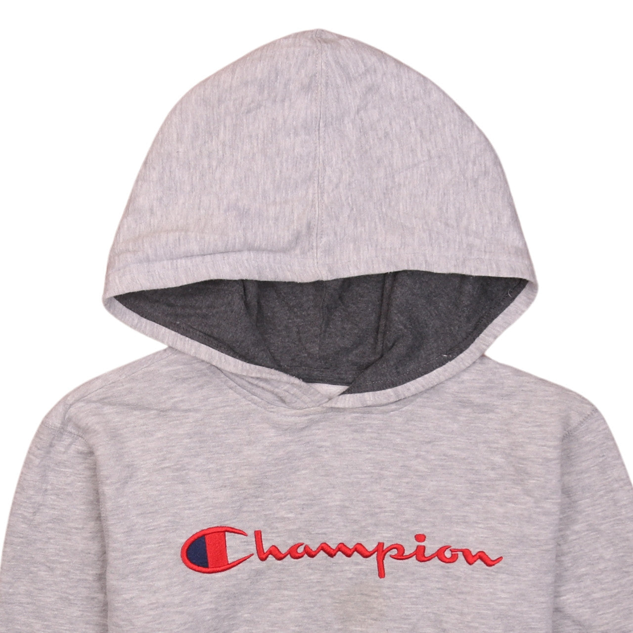 Champion Womens Grey Pullover Hoodie Large Relaxed Fit Athleticwear