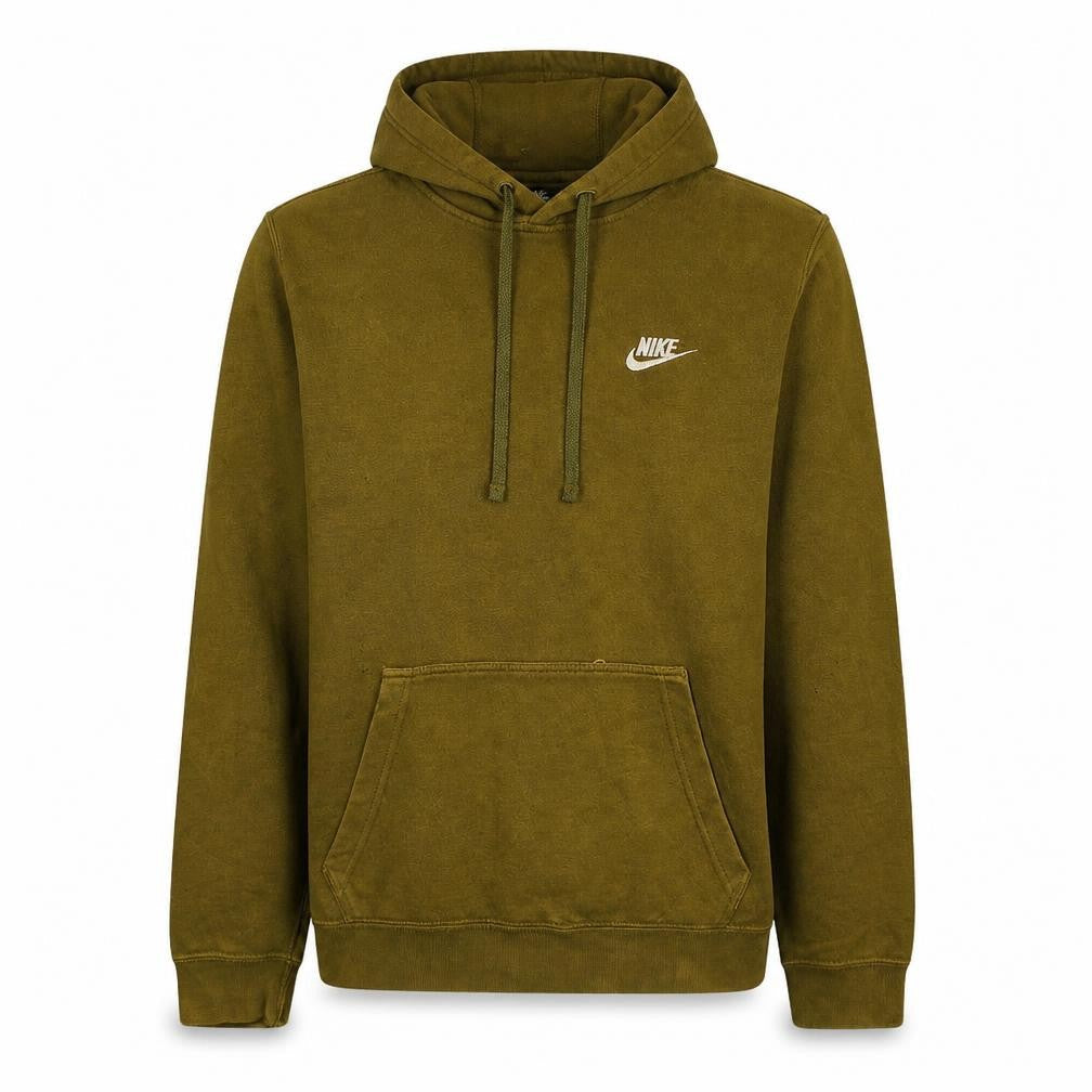 Nike Men's Green Pullover Hoodie S Regular Fit Logo Fleece