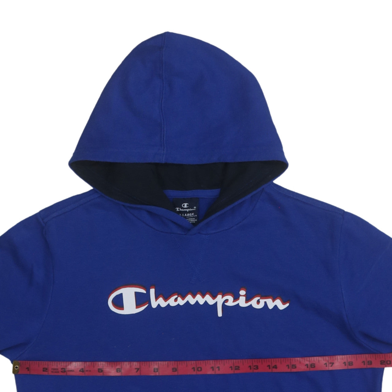 Champion Boys Blue Pullover Hoodie 15-16 Years Logo Fleece Sweatshirt