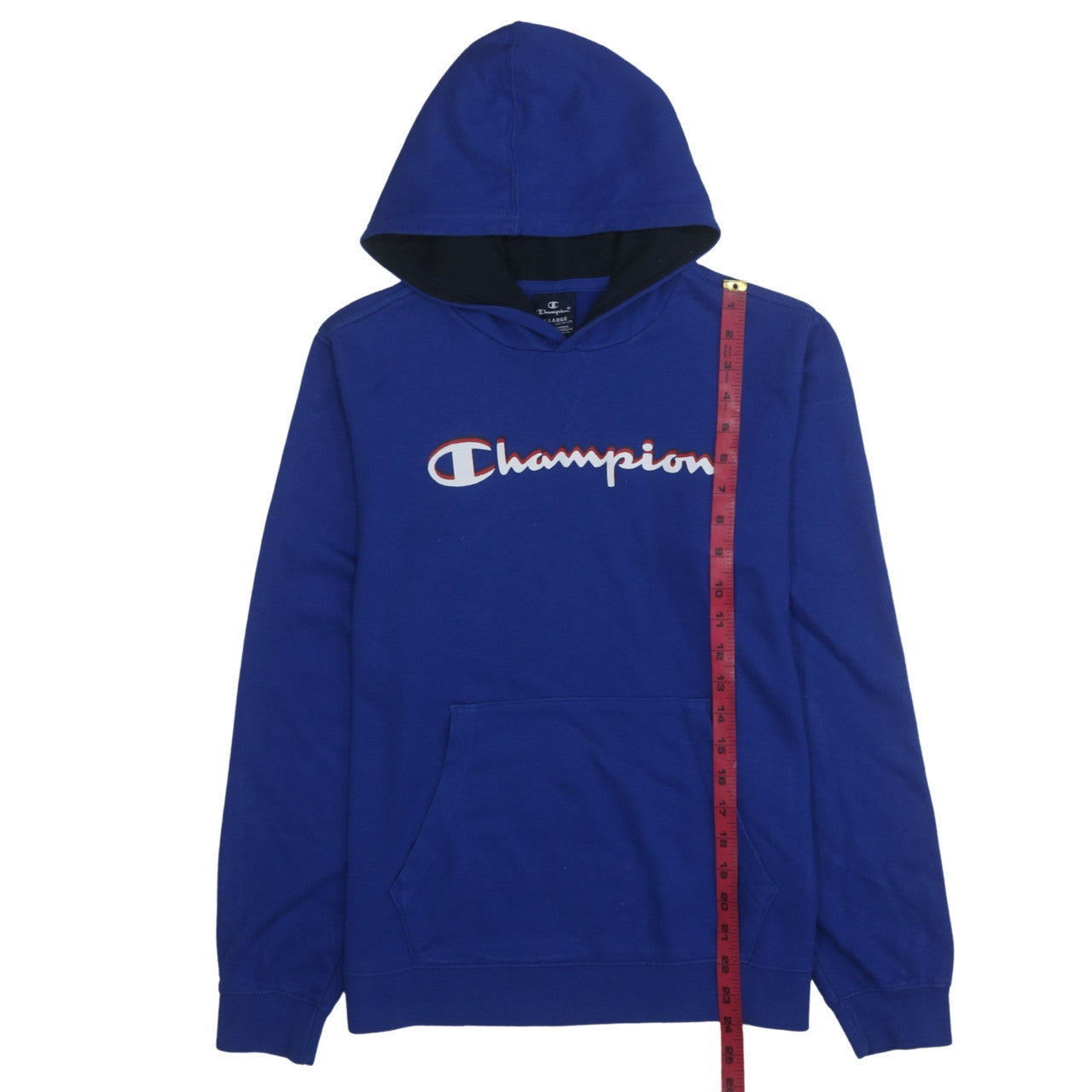 Champion Boys Blue Pullover Hoodie 15-16 Years Logo Fleece Sweatshirt