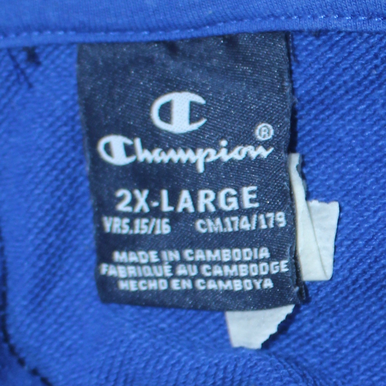 Champion Boys Blue Pullover Hoodie 15-16 Years Logo Fleece Sweatshirt