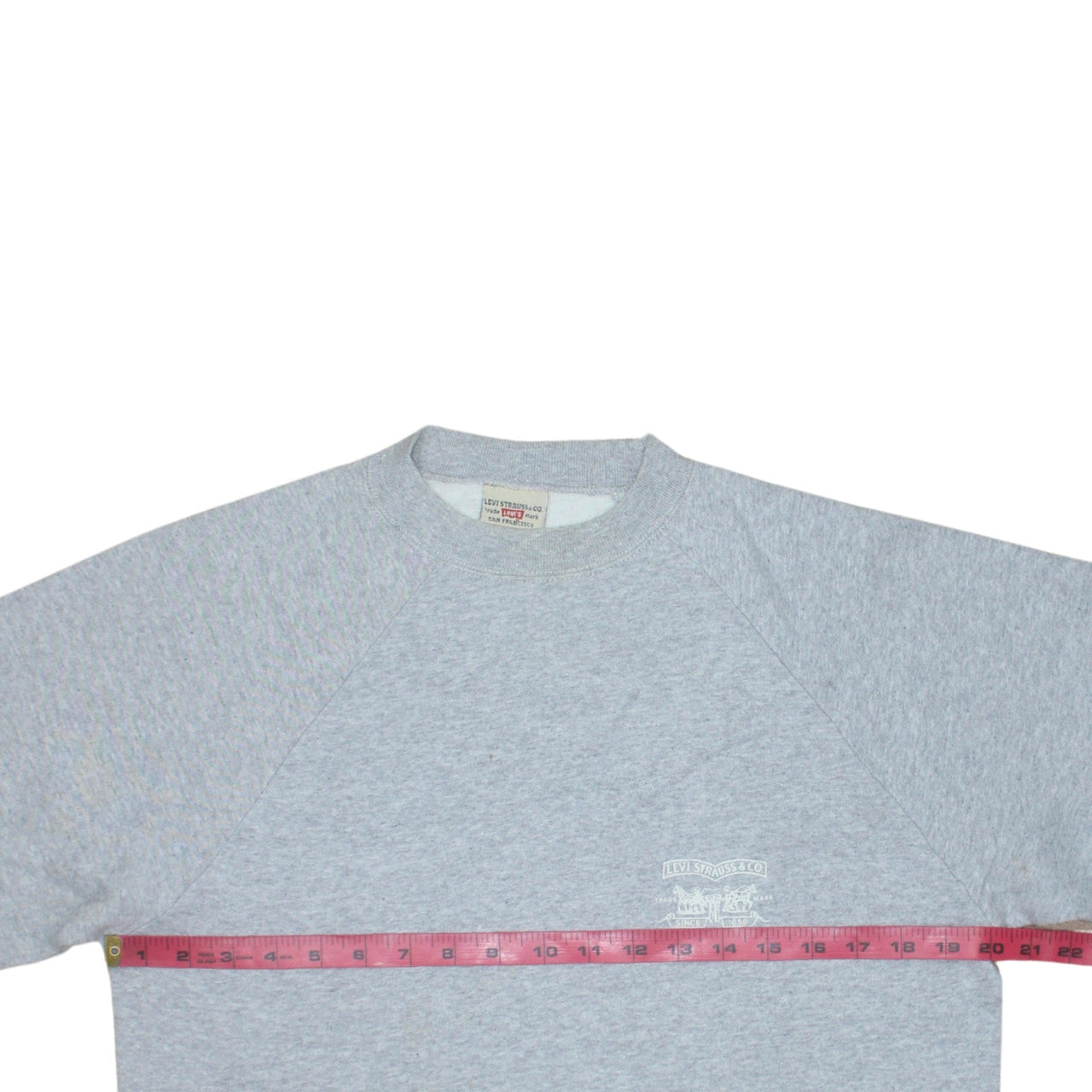 Levi's Men's Grey Crew Neck Pullover Sweatshirt Medium Classic Fleece