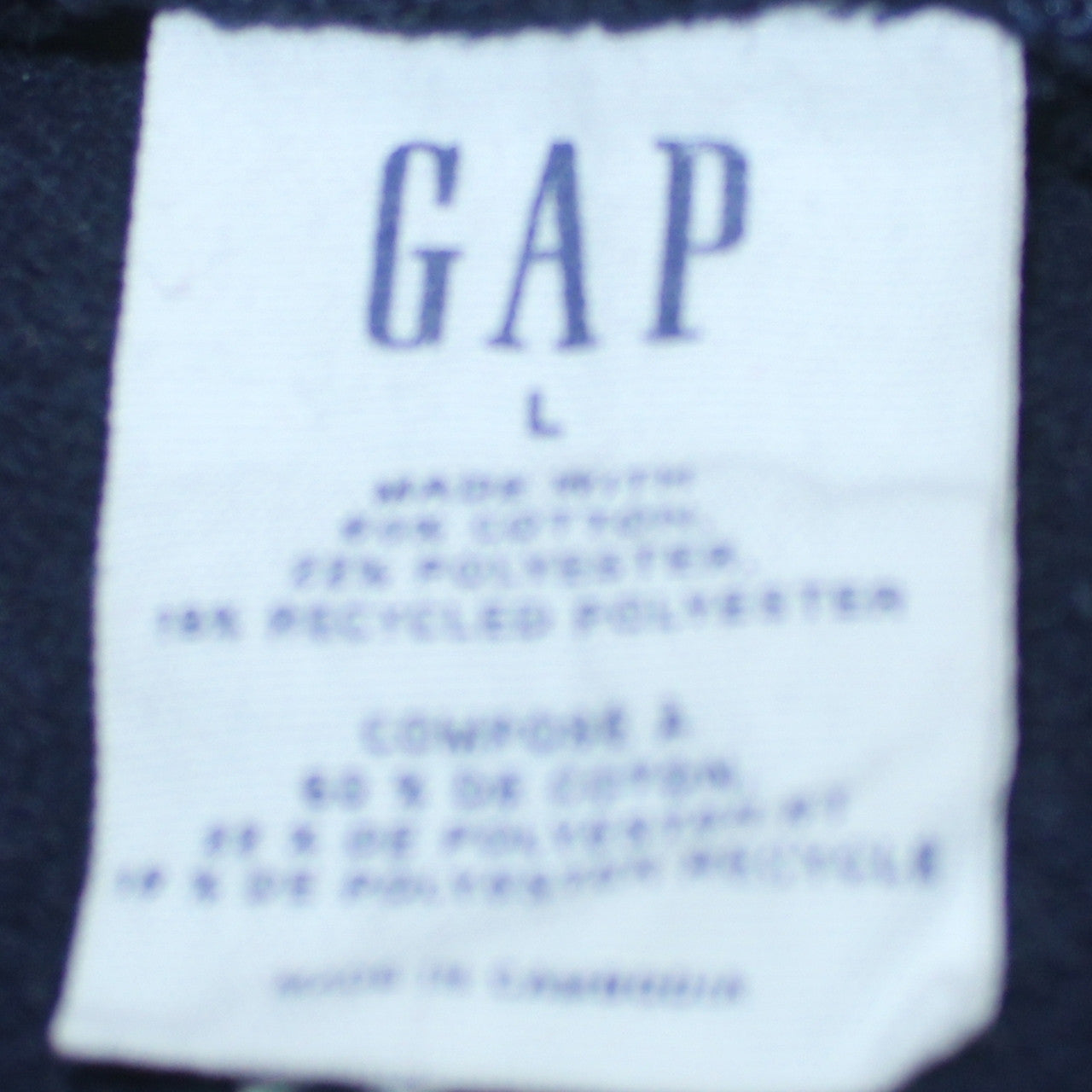 GAP Men's Blue Fleece Jogger Sweatpants L Drawstring Tapered Fit