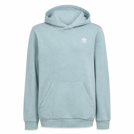 Adidas Boys Green Pullover Hoodie 13-14 Years Classic Logo Sweatshirt