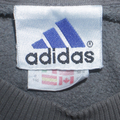 Additional view of Adidas boys’ grey pullover sweatshirt 10-11 years crew neck logo fleece