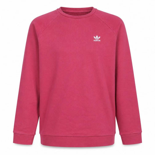 Adidas Mens Pink Crew Neck Pullover Sweatshirt M Cotton Casual