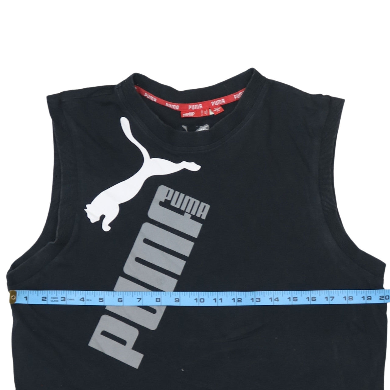 Puma Mens Black Sleeveless Tank Top L Sports Jersey