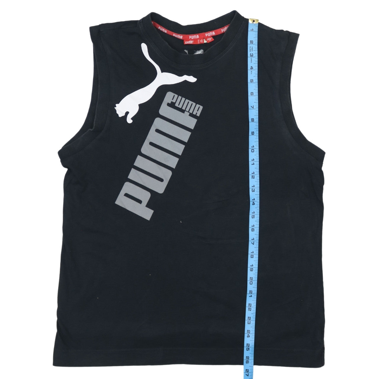 Puma Mens Black Sleeveless Tank Top L Sports Jersey