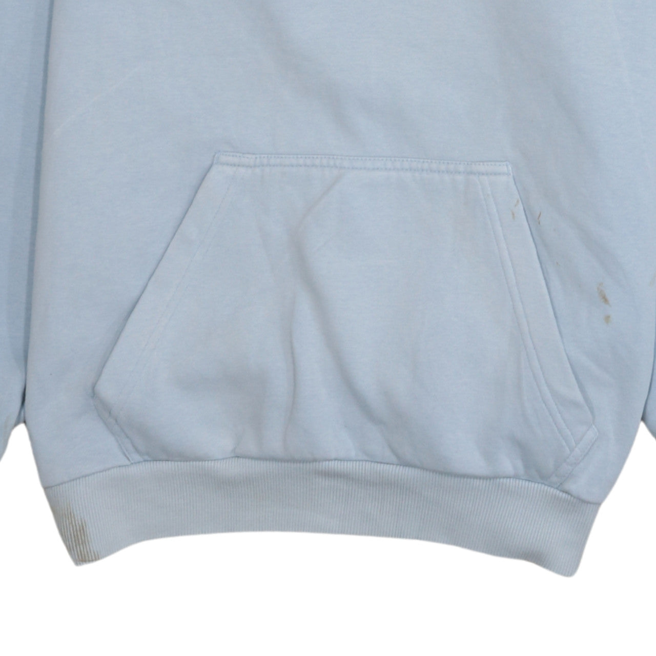 Adidas Mens Blue Pullover Hoodie Medium Classic Logo Cotton Blend