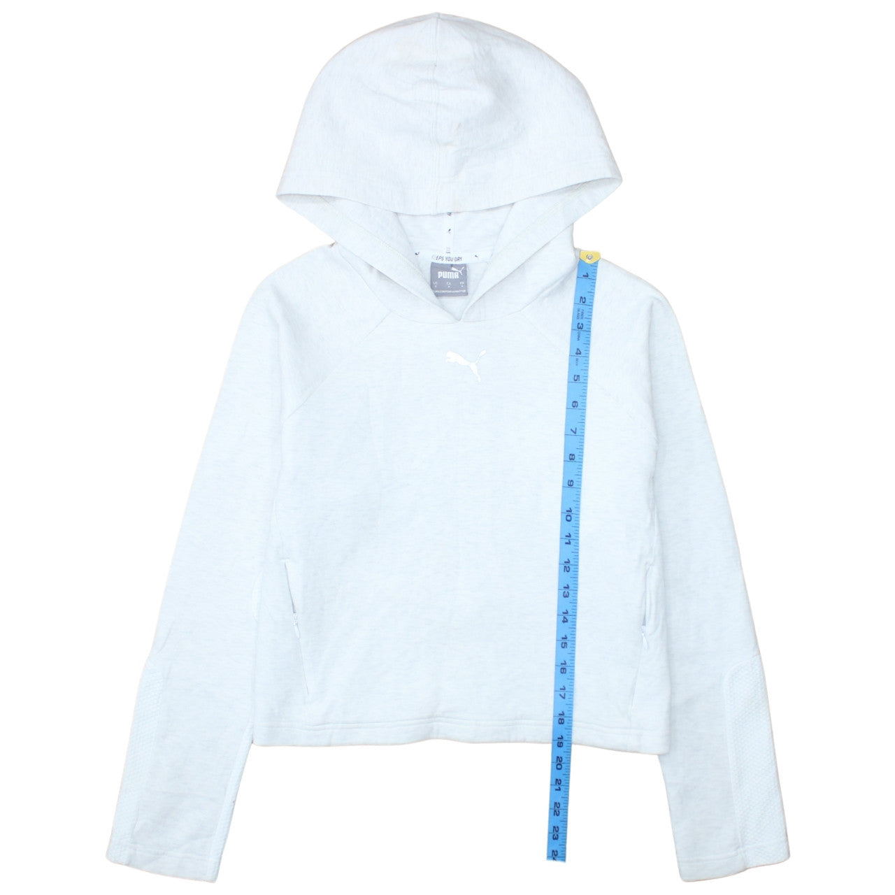Puma Women Light Grey Pullover Hoodie Small Keeps You Dry