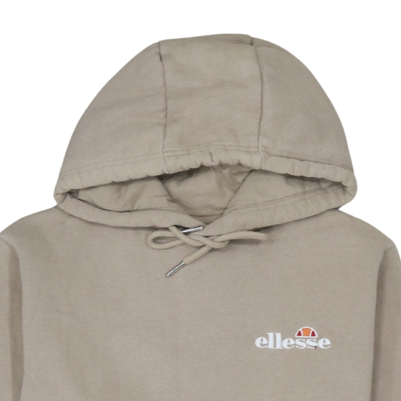 Ellesse Men's Beige Pullover Hoodie XS Regular Fit Logo Fleece