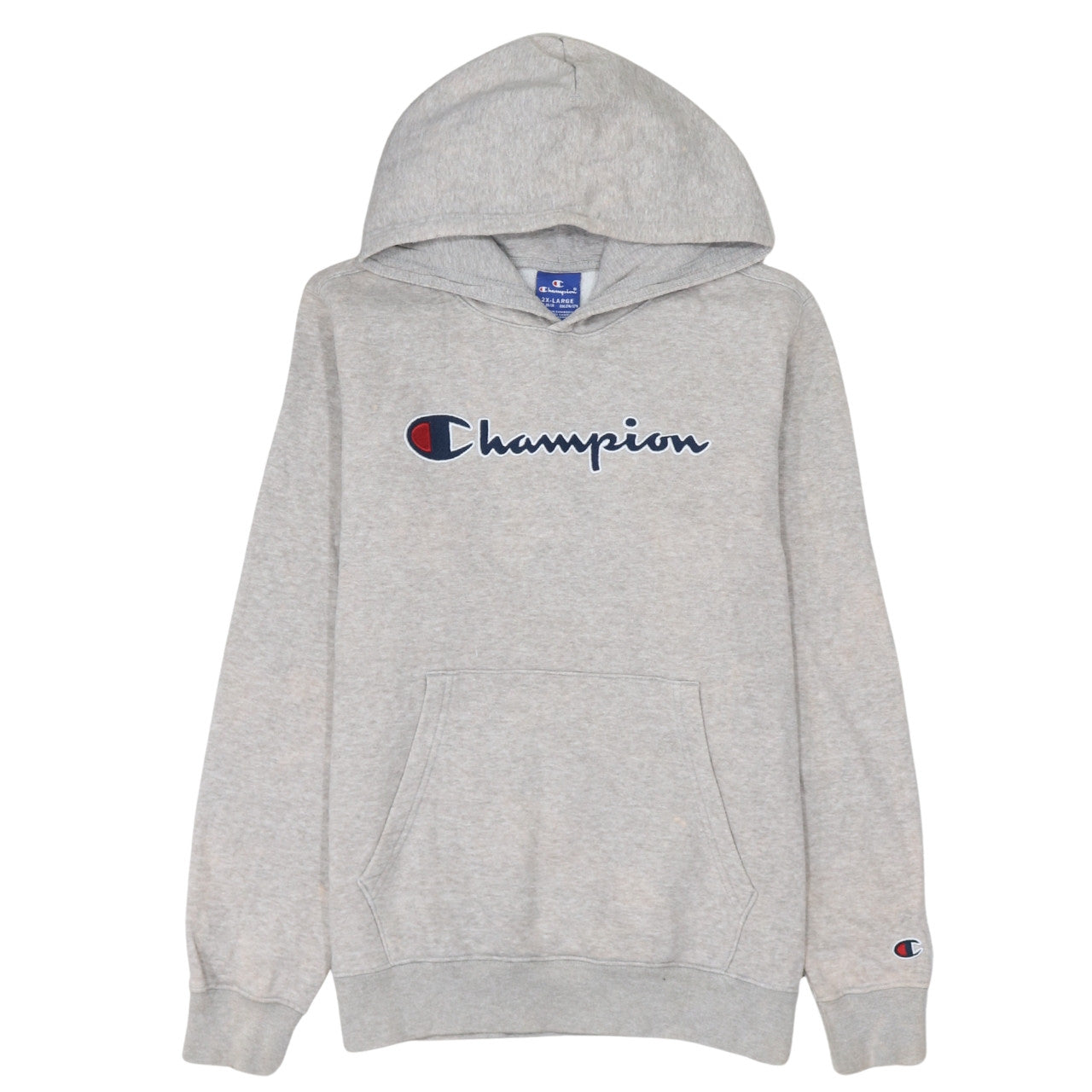 Champion Boys Grey Pullover Hoodie 2XL 15-16 Years Fleece Logo Sweatshirt