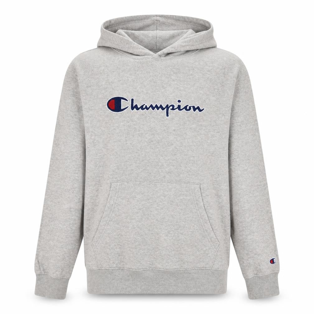 Champion Boys Grey Pullover Hoodie 2XL 15-16 Years Fleece Logo Sweatshirt