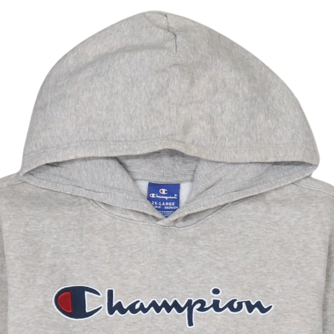 Champion Boys Grey Pullover Hoodie 2XL 15-16 Years Fleece Logo Sweatshirt