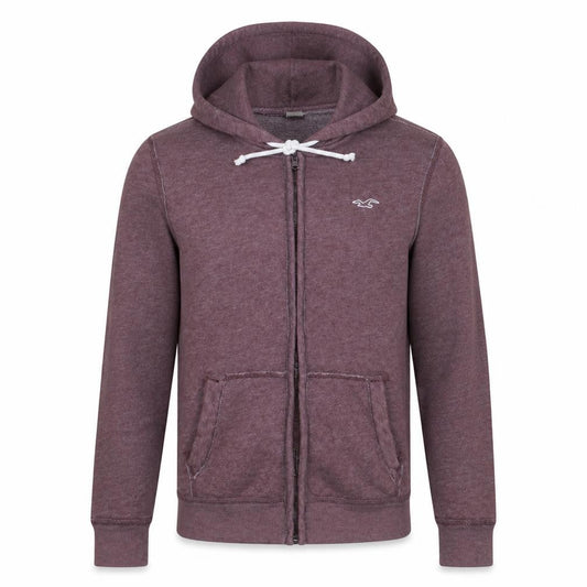 Hollister Men’s Purple Full Zip Hoodie Size S Classic Logo Fleece