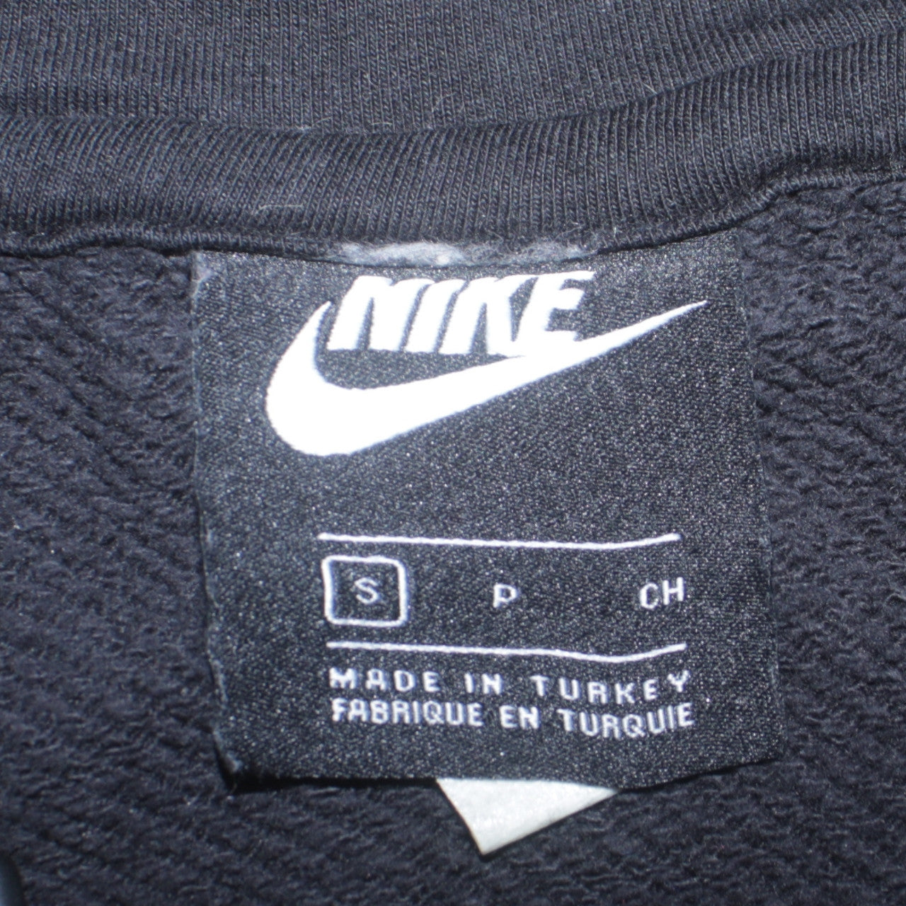 Nike Men's Black Small Pullover Hoodie with Pink Logo Print