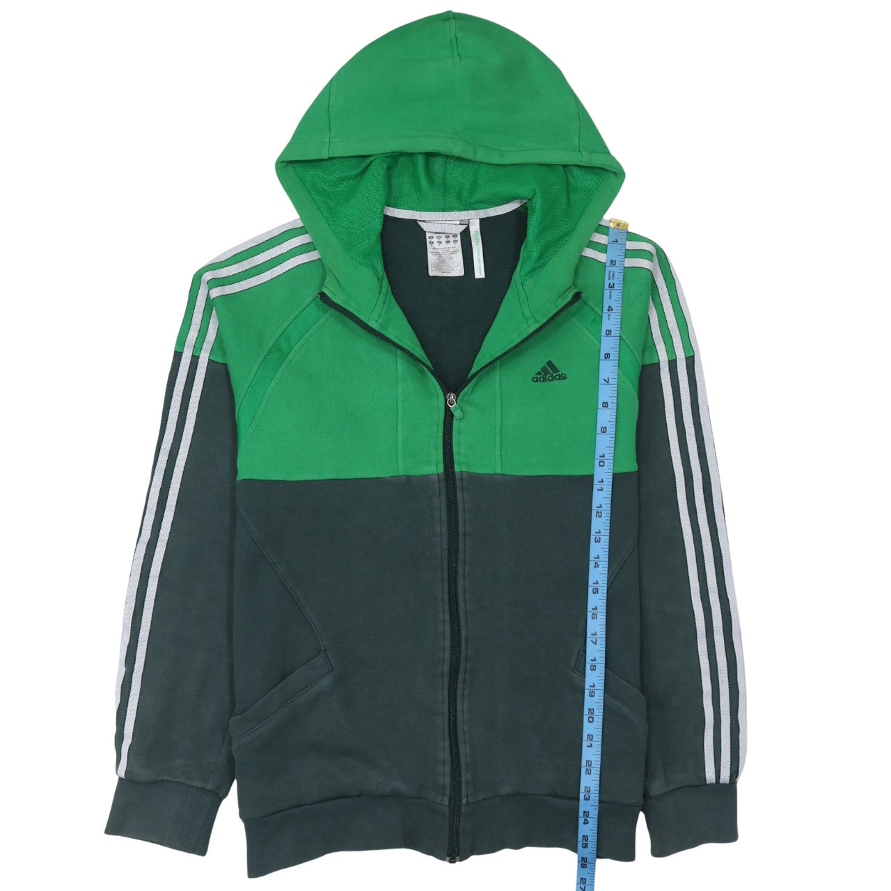 Adidas Men’s Green Full Zip Hoodie Size M Sportswear