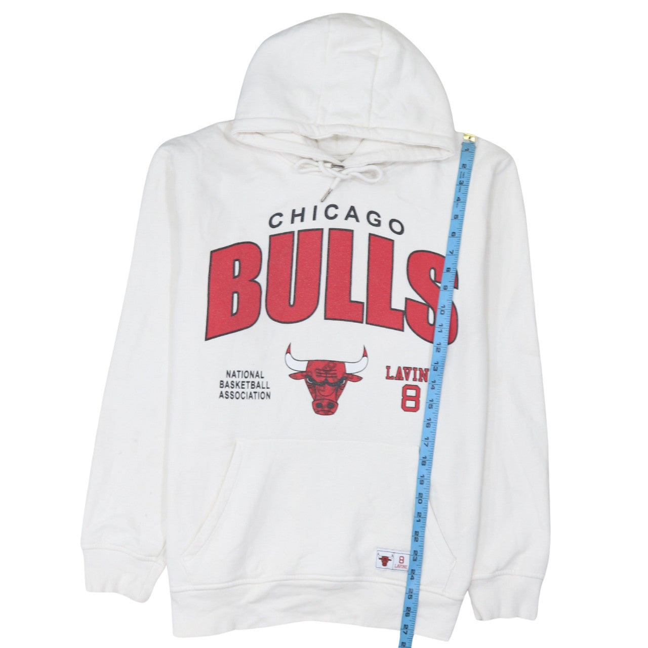 Primark NBA Men’s White 2XL Pullover Hoodie Chicago Bulls Logo Sweatshirt