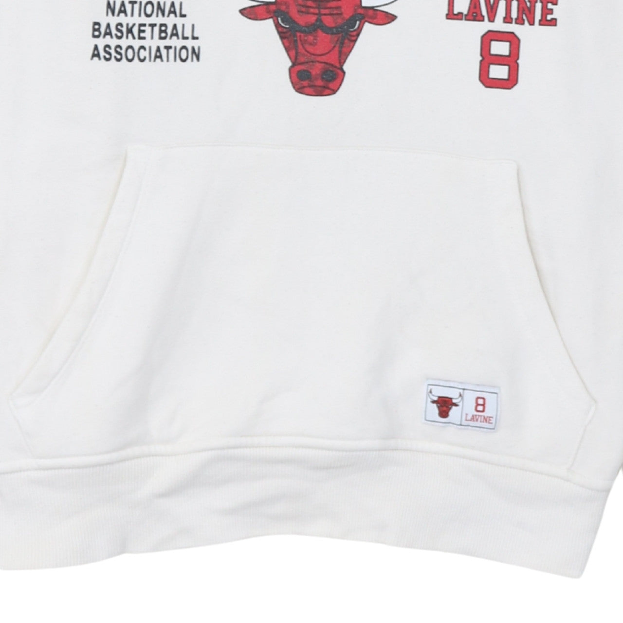 Primark NBA Men’s White 2XL Pullover Hoodie Chicago Bulls Logo Sweatshirt