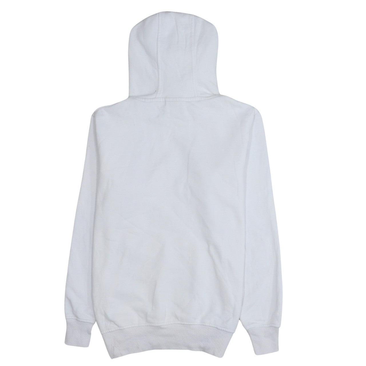 Ellesse Women White Hoodie UK 10 Pullover Logo Cotton Blend Sporty
