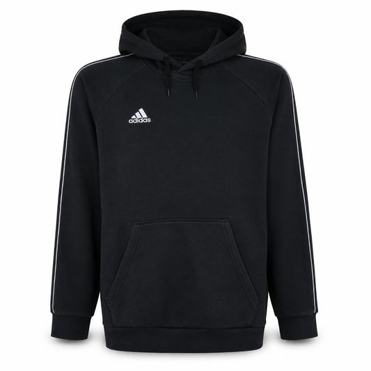 Adidas Men's Black Pullover Hoodie L Sports Fleece Sweatshirt