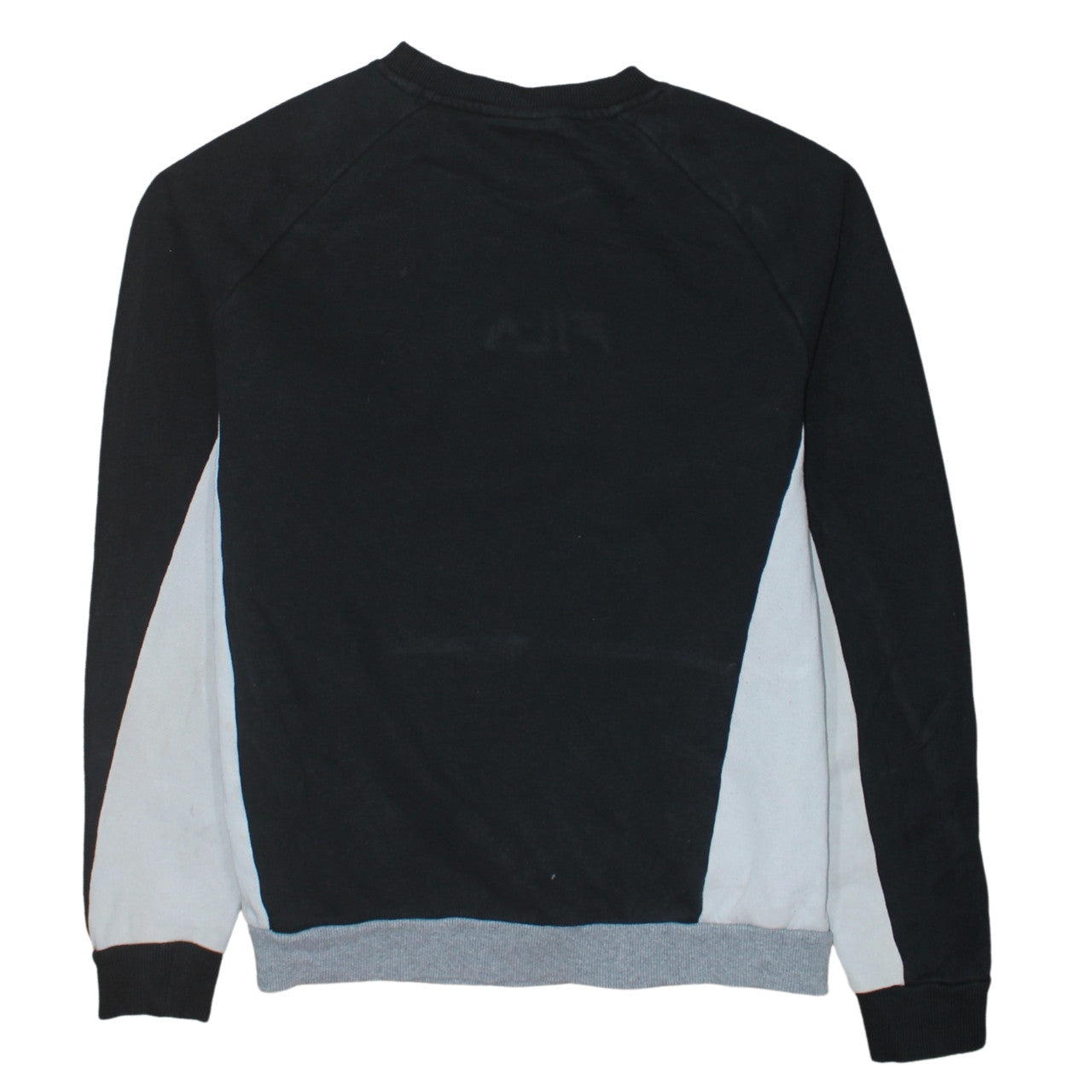 FILA Mens Black Colour Block Crew Neck Sweatshirt Size S
