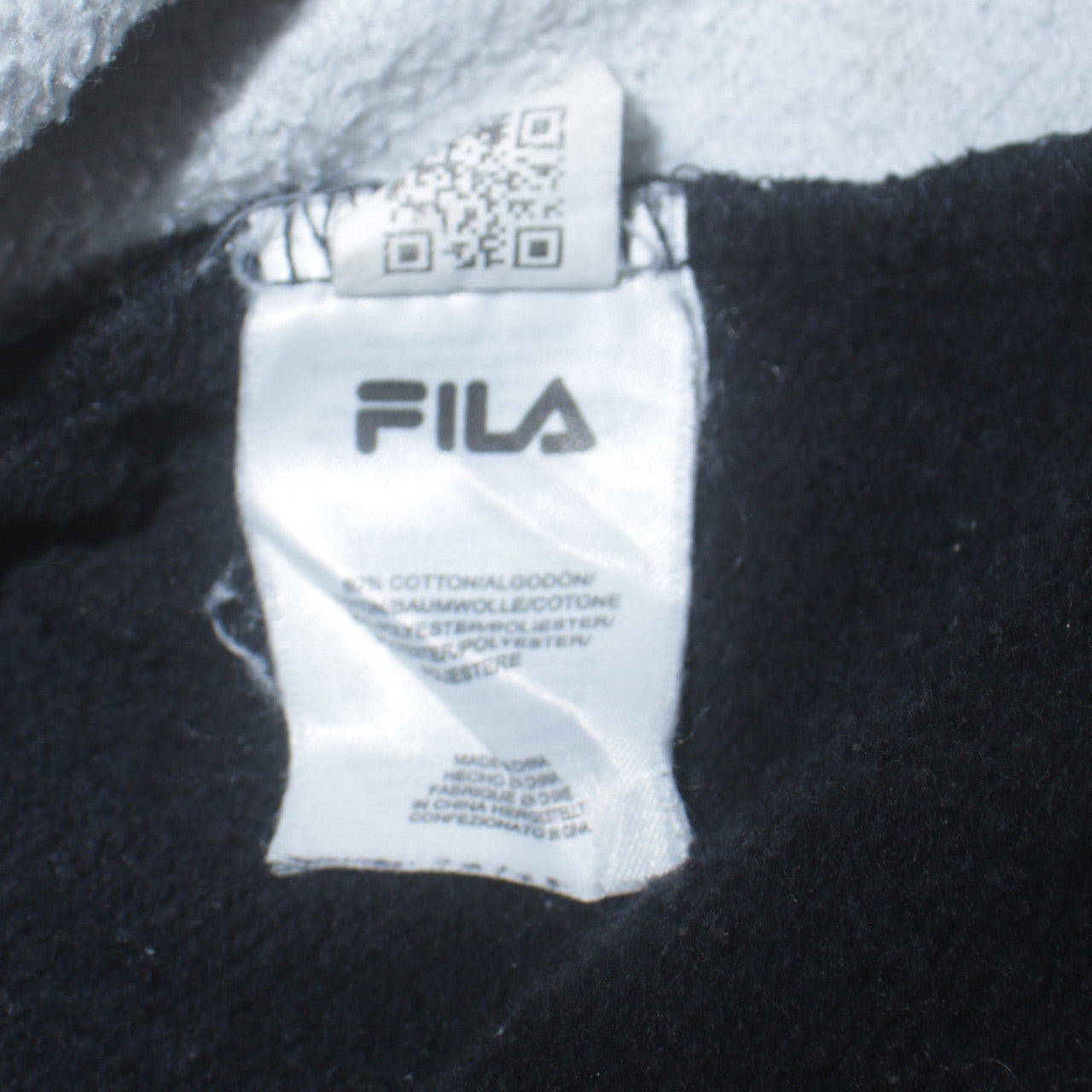 FILA Mens Black Colour Block Crew Neck Sweatshirt Size S