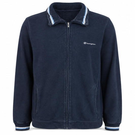 Champion Men’s Blue L Track Jacket Full Zip Fleece Sportswear