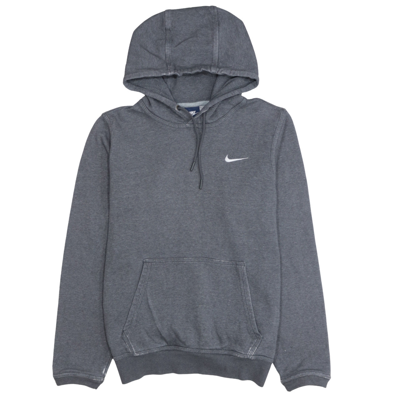 Nike Men's Grey Pullover Hoodie Small Logo Fleece Sweatshirt