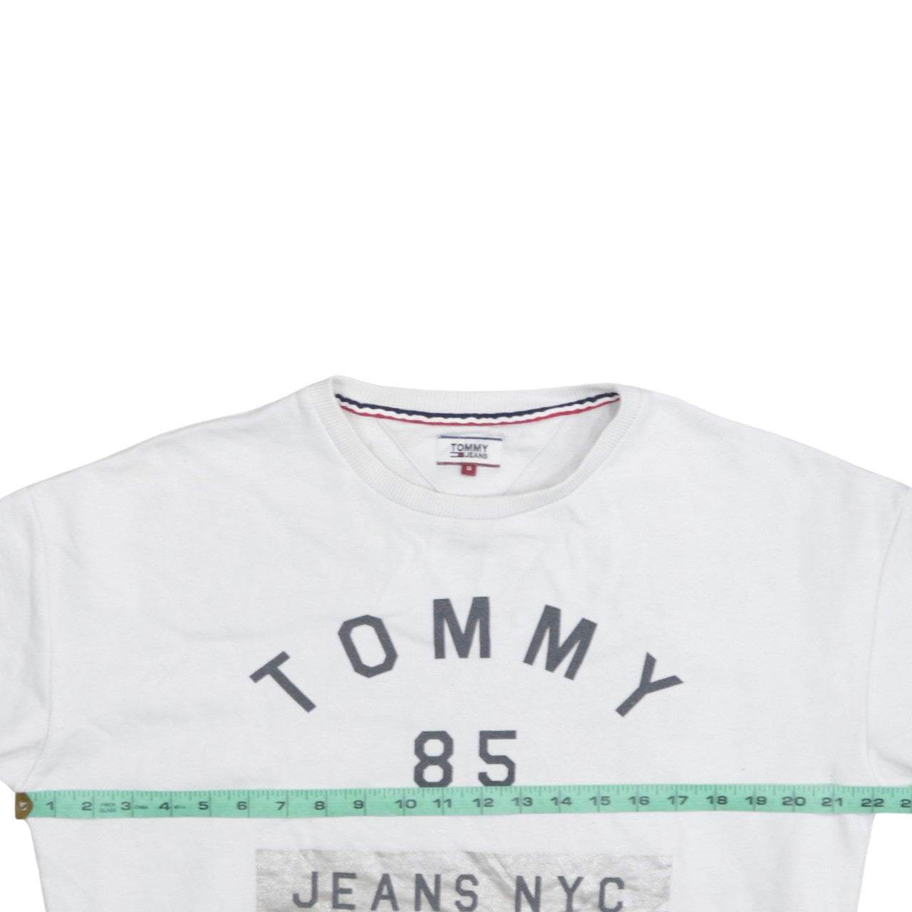 Tommy Jeans Men's White Crew Neck Pullover Sweatshirt Size S