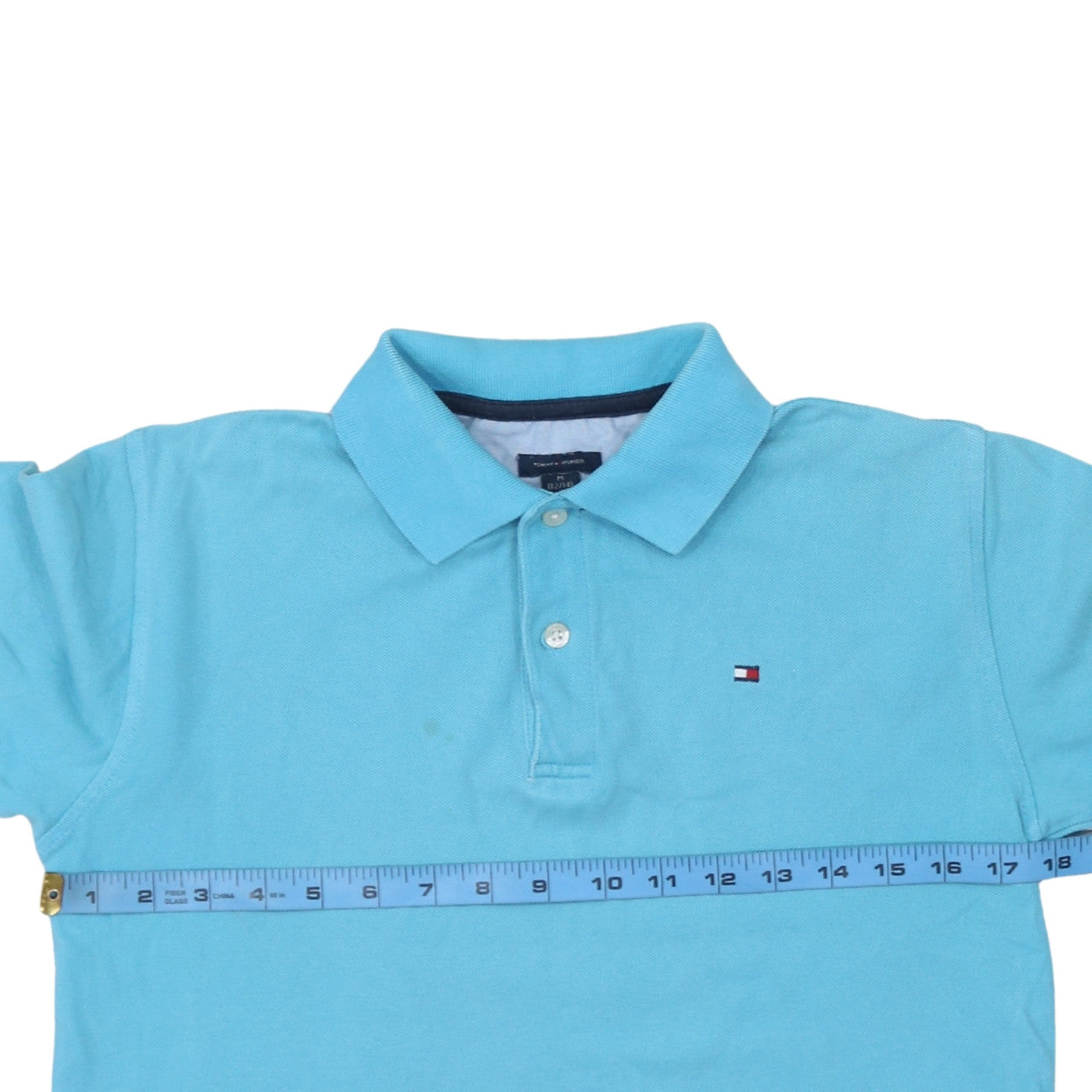 Tommy Hilfiger Boys Blue Polo Shirt 12-14 Years Cotton Short Sleeve