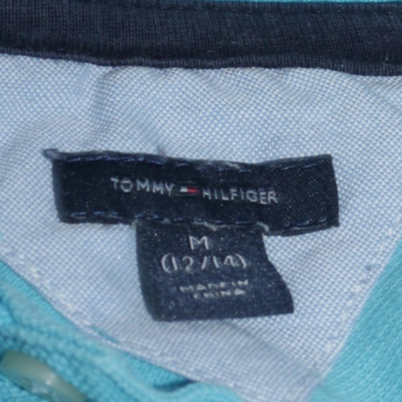Tommy Hilfiger Boys Blue Polo Shirt 12-14 Years Cotton Short Sleeve