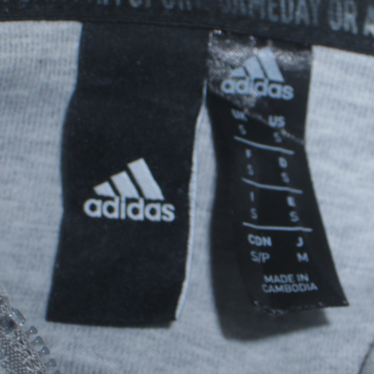 Adidas Men's Grey Full Zip Hoodie Small Regular Fit