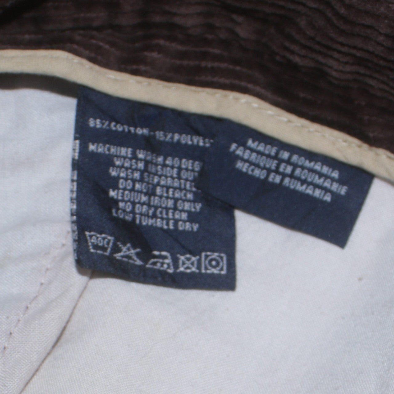 Tommy Hilfiger Men's Brown Corduroy Chino Trousers 36/34