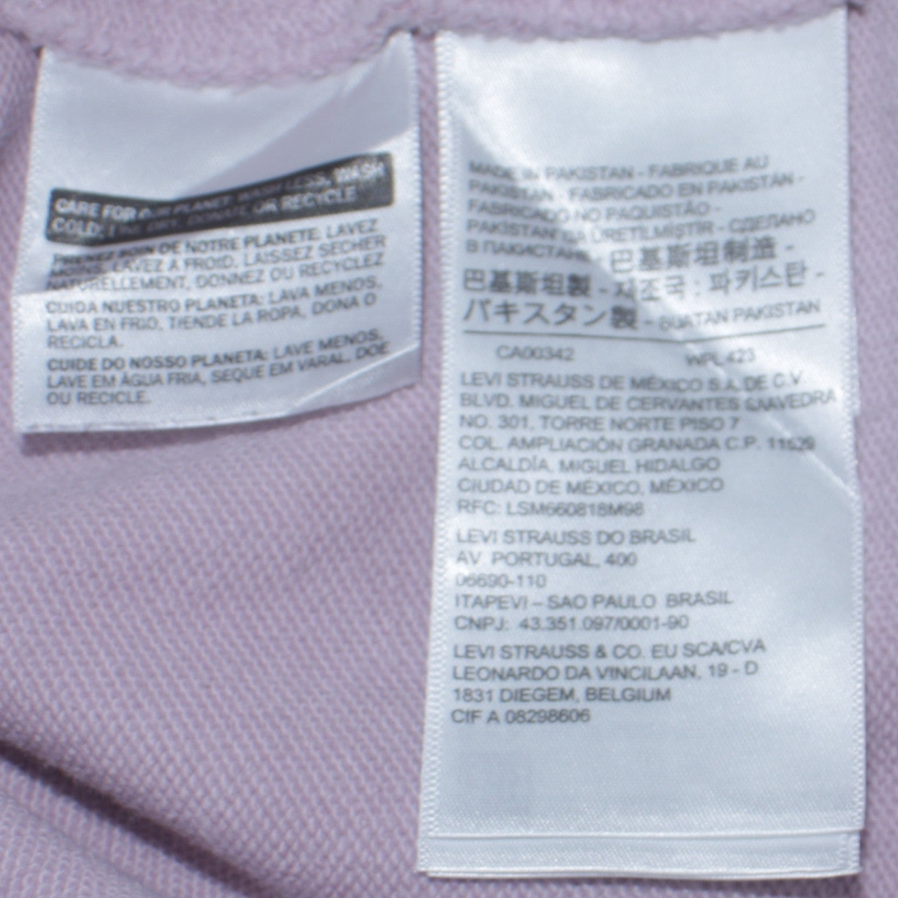 Levi's Men's Pink XS Pullover Hoodie with Logo