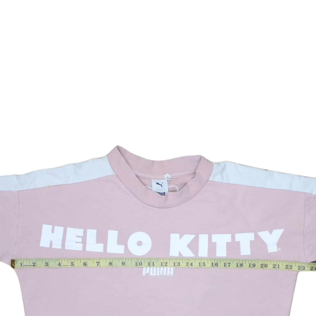 Puma Hello Kitty Women's Pink Crew Neck Pullover Sweatshirt Size S