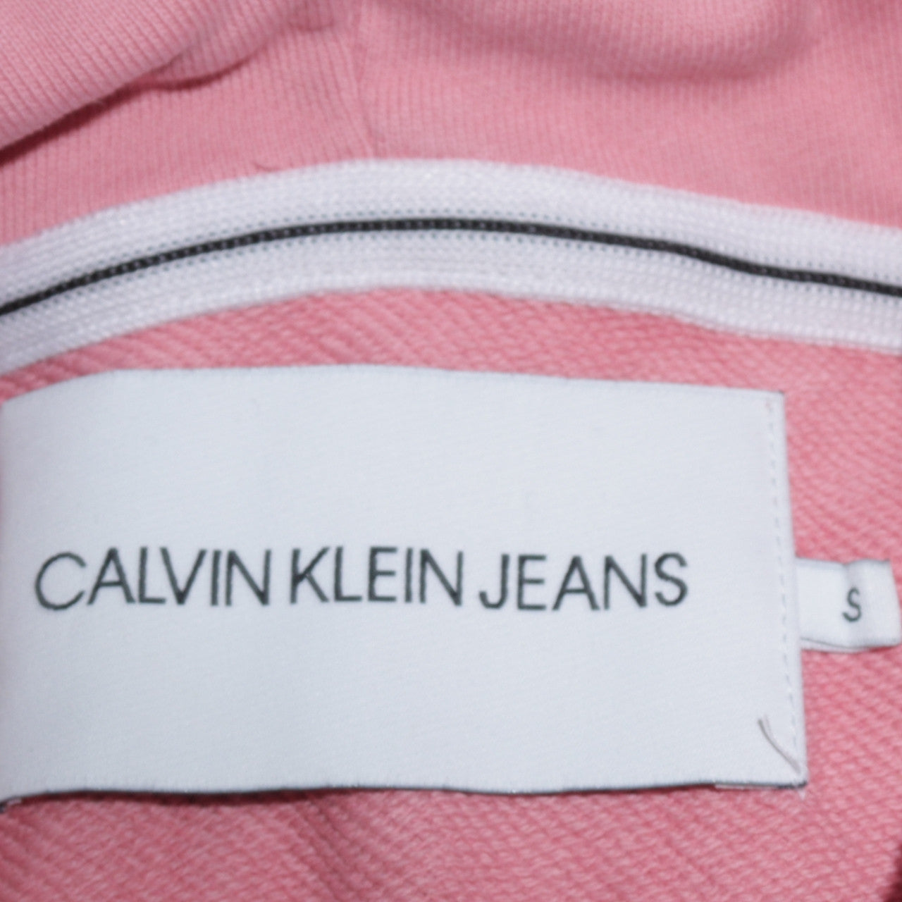 Calvin Klein Jeans Womens Pink Pullover Hoodie Small Cotton