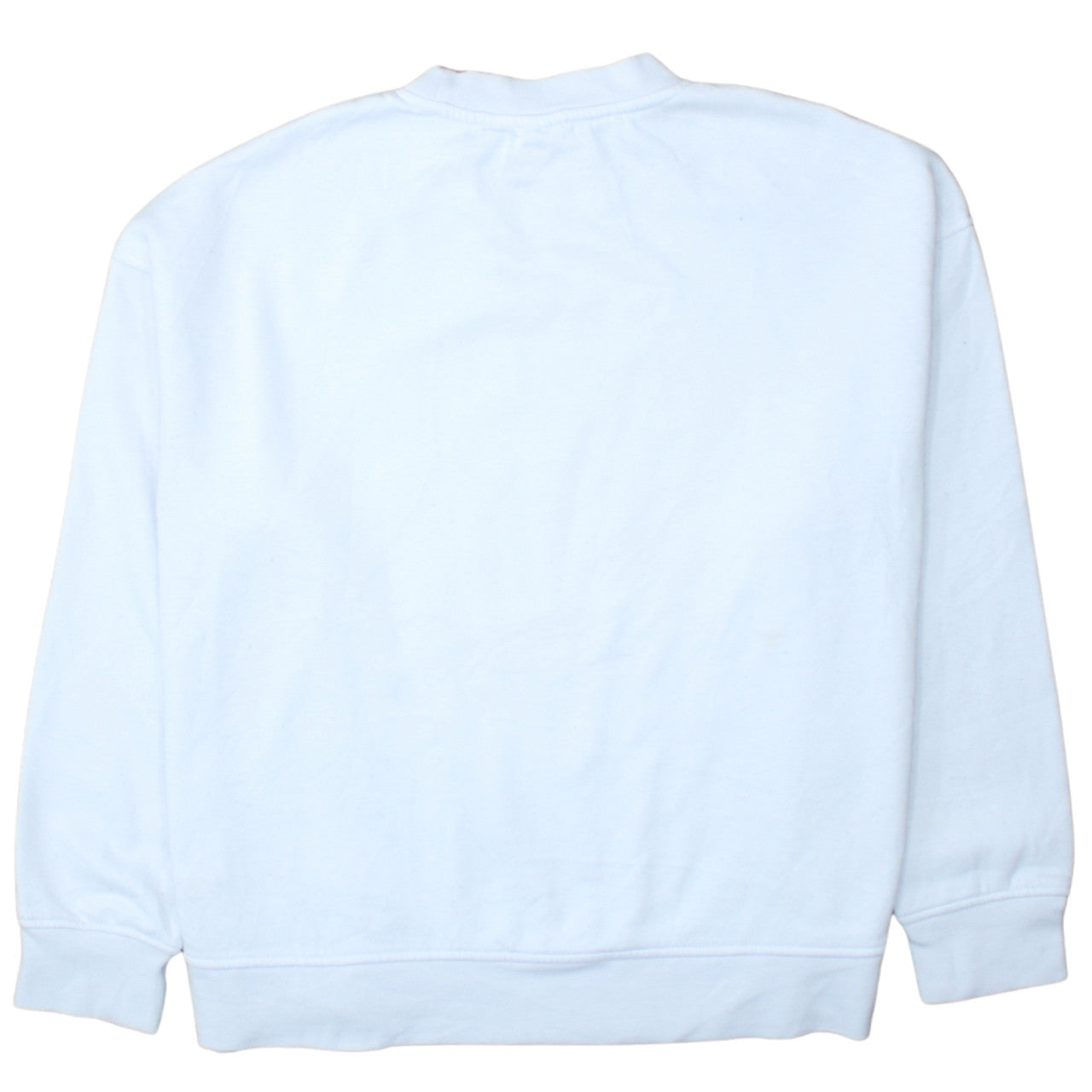 Disney Womens White Mickey Mouse Graphic Pullover Sweatshirt Size M 12/14