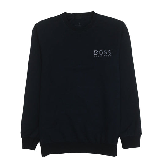 Hugo Boss Men's Black Regular Fit Logo Sweatshirt Size L