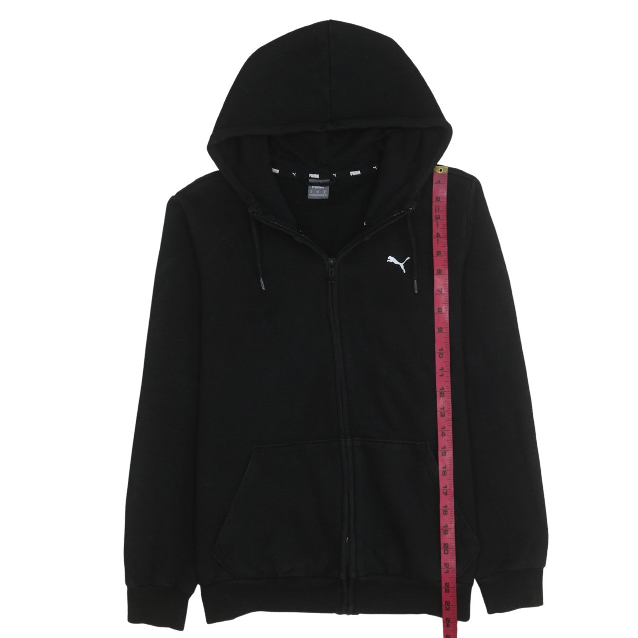 Puma Men’s Black Full Zip Hoodie Medium Fleece Sportswear